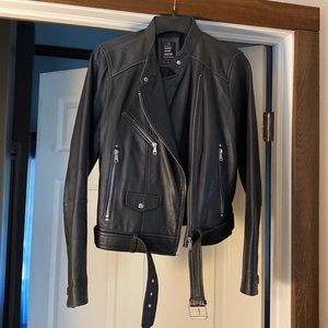 Zara Leather Jacket, Size Large